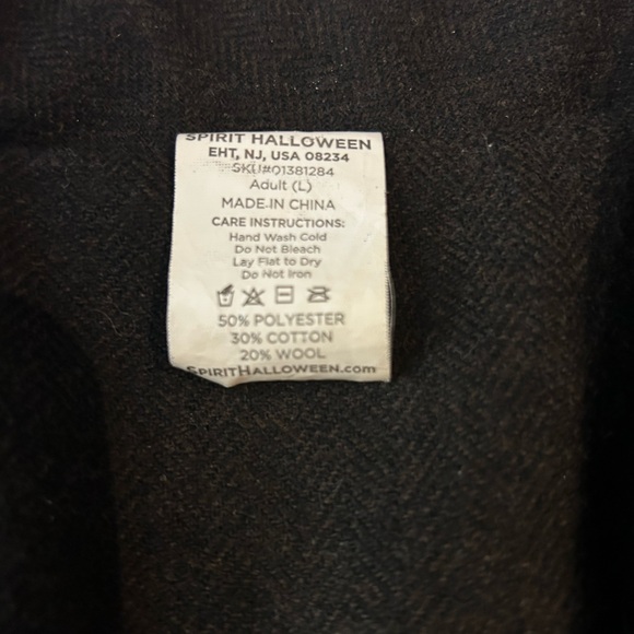 NWT‎ SPIRIT Halloween Steampunk Trench coat Wool Cotton Blend Cosplay Costume L - Picture 7 of 13